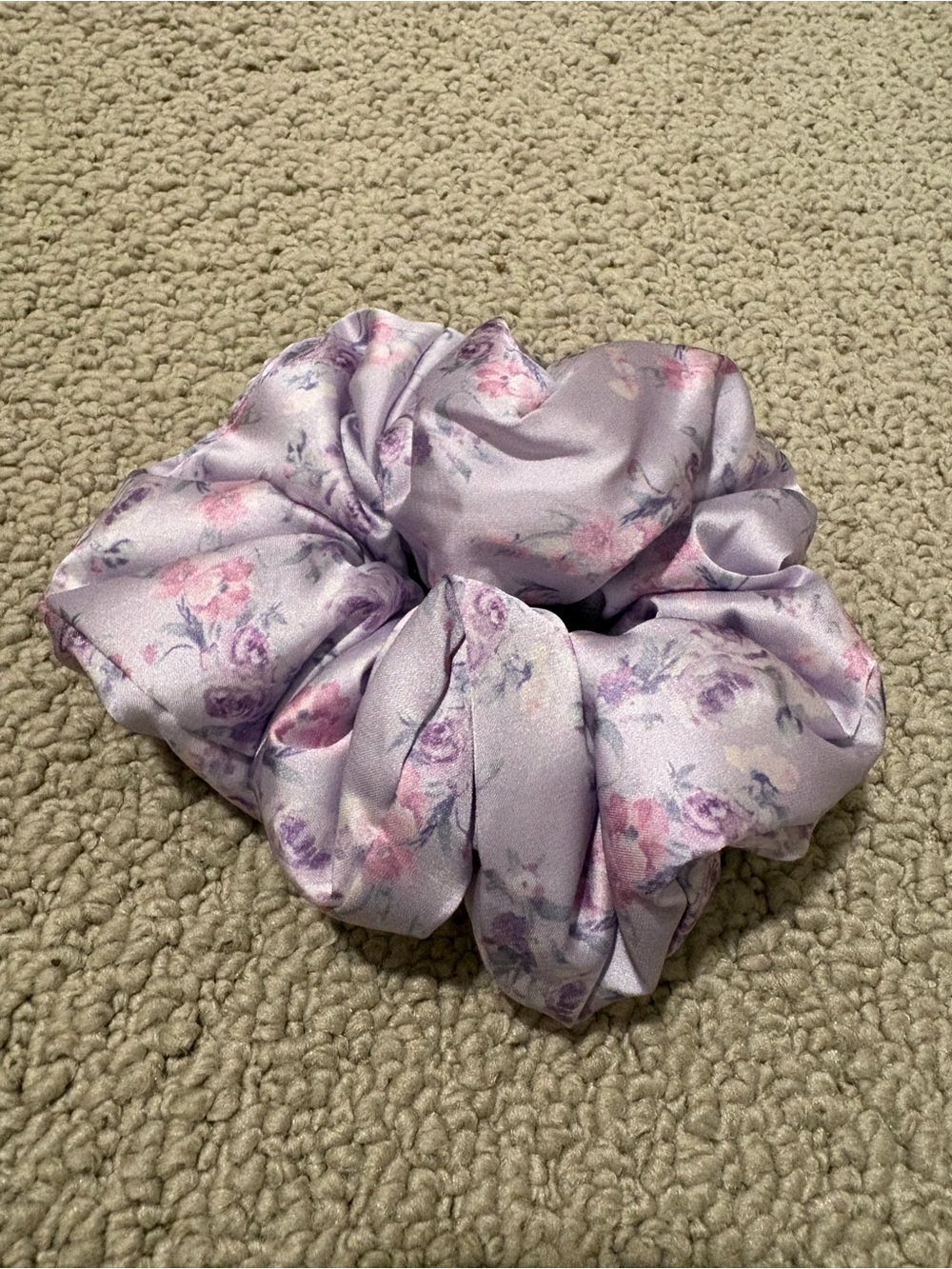 Goody x Love Shack Fancy Satin Purple Floral Scrunchie